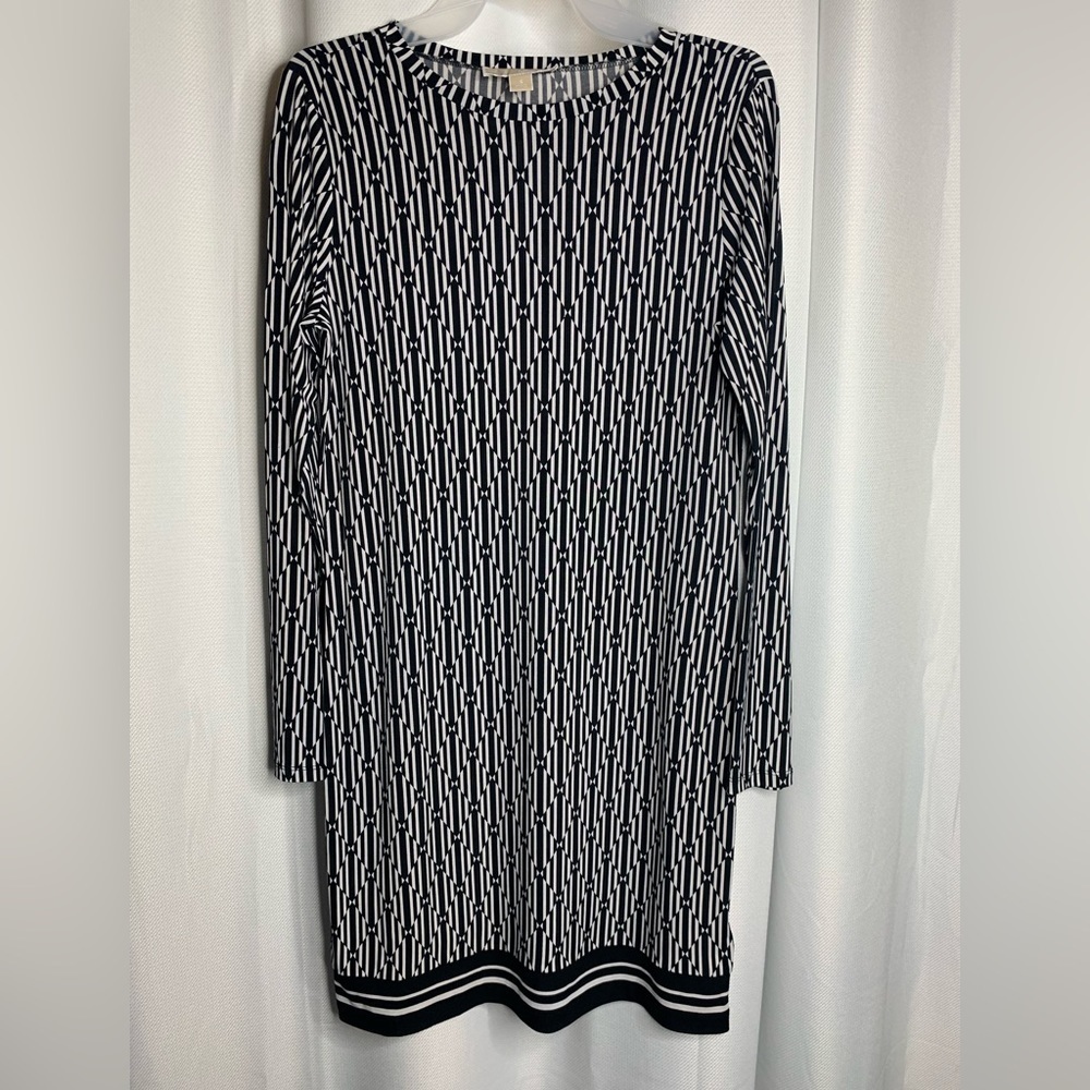 MICHAEL Kors Geometric Long Sleeve Dress